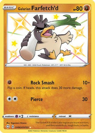 Galarian Farfetch'd - SV063/SV122 [Shining Fates: Shiny Vault] Holofoil