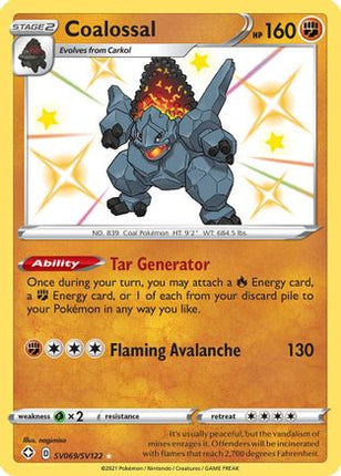 Coalossal - SV069/SV122 [Shining Fates: Shiny Vault] Holofoil