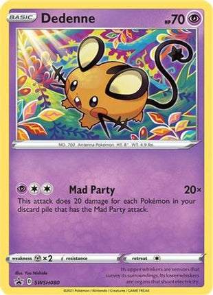 Dedenne - SWSH080 - SWSH080/null [SWSH: Sword & Shield Promo Cards] Holofoil