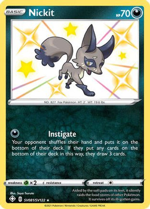 Nickit - SV081/SV122 [Shining Fates: Shiny Vault] Holofoil