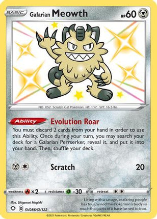 Galarian Meowth - SV086/SV122 [Shining Fates: Shiny Vault] Holofoil