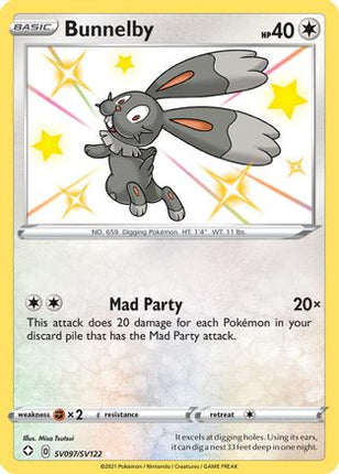 Bunnelby - SV097/SV122 [Shining Fates: Shiny Vault] Holofoil
