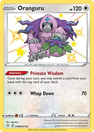 Oranguru - SV098/SV122 [Shining Fates: Shiny Vault] Holofoil