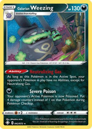 Galarian Weezing - 42/072 [Shining Fates] Reverse Holofoil