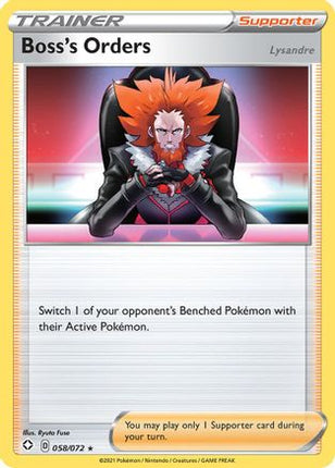 Boss's Orders - 58/072 [Shining Fates] Reverse Holofoil