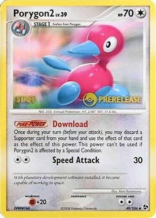 Porygon2 - 49/106 (Prerelease) [Staff] [Diamond and Pearl Promos]