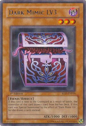 Dark Mimic LV3 (Rare) [SOD-EN010] Soul of the Duelist 1st Edition