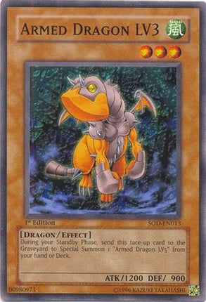Armed Dragon LV3 (Common / Short Print) [SOD-EN013] Soul of the Duelist Unlimited