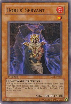 Horus' Servant (Common / Short Print) [SOD-EN016] Soul of the Duelist Unlimited