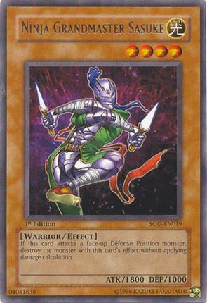 Ninja Grandmaster Sasuke (Rare) [SOD-EN019] Soul of the Duelist 1st Edition