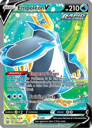 Empoleon V (Full Art) - 145/163 [SWSH05: Battle Styles] Holofoil