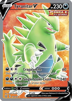 Tyranitar V (Full Art) - 154/163 [SWSH05: Battle Styles] Holofoil