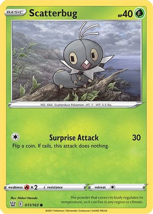 Scatterbug - 11/163 [SWSH05: Battle Styles] Reverse Holofoil