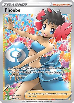Phoebe (Full Art) - 161/163 [SWSH05: Battle Styles] Holofoil