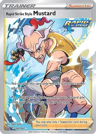 Rapid Strike Style Mustard (Full Art) - 162/163 [SWSH05: Battle Styles] Holofoil