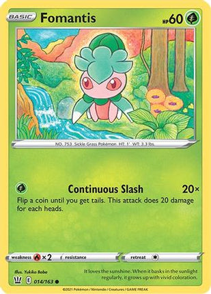 Fomantis - 14/163 [SWSH05: Battle Styles] Reverse Holofoil