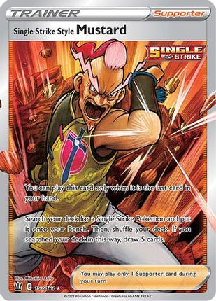 Single Strike Style Mustard (Full Art) - 163/163 [SWSH05: Battle Styles] Holofoil