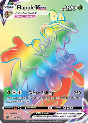 Flapple VMAX (Secret) - 164/163 [SWSH05: Battle Styles] Holofoil