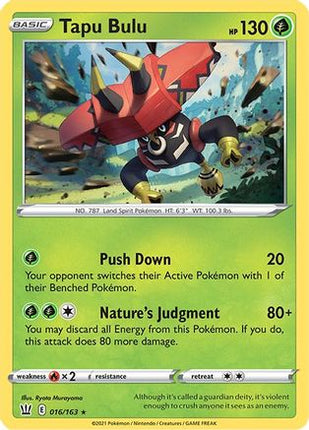 Tapu Bulu - 16/163 [SWSH05: Battle Styles] Holofoil