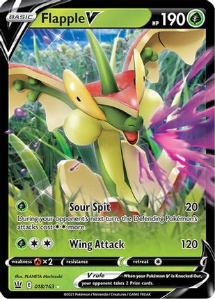 Flapple V - 18/163 [SWSH05: Battle Styles] Holofoil