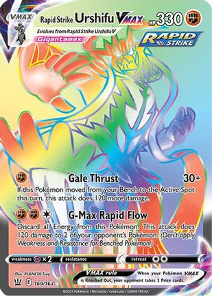 Rapid Strike Urshifu VMAX (Secret) - 169/163 [SWSH05: Battle Styles] Holofoil