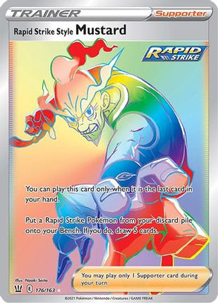 Rapid Strike Style Mustard (Secret) - 176/163 [SWSH05: Battle Styles] Holofoil