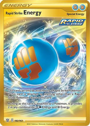 Rapid Strike Energy (Secret) - 182/163 [SWSH05: Battle Styles] Holofoil