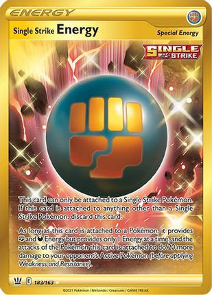 Single Strike Energy (Secret) - 183/163 [SWSH05: Battle Styles] Holofoil