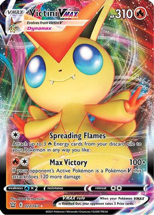 Victini VMAX - 22/163 [SWSH05: Battle Styles] Holofoil
