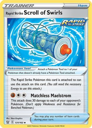 Rapid Strike Scroll of Swirls - 131/163 [SWSH05: Battle Styles] Reverse Holofoil