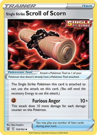Single Strike Scroll of Scorn - 133/163 [SWSH05: Battle Styles] Reverse Holofoil