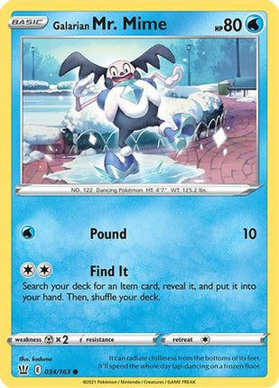 Galarian Mr. Mime - 34/163 [SWSH05: Battle Styles] Reverse Holofoil