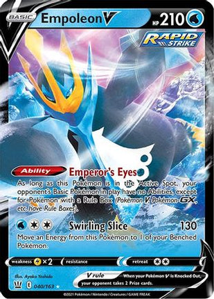 Empoleon V - 40/163 [SWSH05: Battle Styles] Holofoil