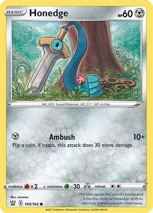 Honedge - 105/163 [SWSH05: Battle Styles] Reverse Holofoil