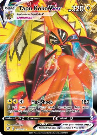 Tapu Koko VMAX - 51/163 [SWSH05: Battle Styles] Holofoil