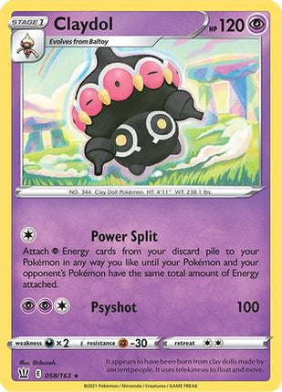 Claydol - 58/163 [SWSH05: Battle Styles]