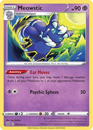 Meowstic - 61/163 [SWSH05: Battle Styles] Holofoil