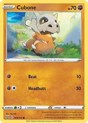 Cubone - 69/163 [SWSH05: Battle Styles] Reverse Holofoil