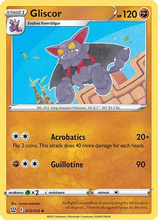 Gliscor - 72/163 [SWSH05: Battle Styles] Reverse Holofoil