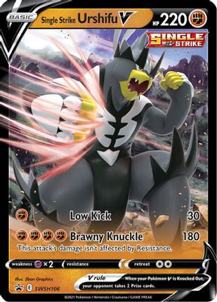 Single Strike Urshifu V - SWSH106 - SWSH106/null [SWSH: Sword & Shield Promo Cards] Holofoil