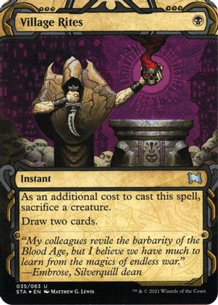 Village Rites (Foil Etched) [Strixhaven Mystical Archive] Foil