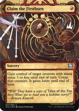 Claim the Firstborn (Foil Etched) [Strixhaven Mystical Archive] Foil