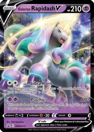 Galarian Rapidash V - SWSH111 - SWSH111/null [SWSH: Sword & Shield Promo Cards] Holofoil
