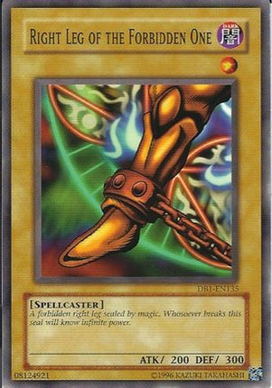 Right Leg of the Forbidden One (Common / Short Print) [DB1-EN135] Dark Beginning 1 Unlimited