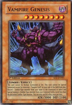 Vampire Genesis (Ultra Rare) [SD2-EN001] Structure Deck: Zombie Madness Unlimited