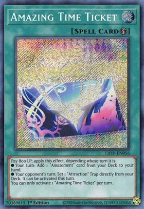 Amazing Time Ticket (Secret Rare) [LIOV-EN056] 1st Edition