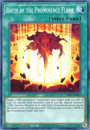 Birth of the Prominence Flame (Common / Short Print) [LIOV-EN063] 1st Edition