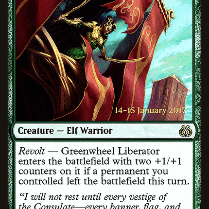 Greenwheel Liberator [Aether Revolt Promos] Prerelease Foil