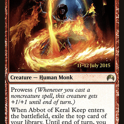 Abbot of Keral Keep [Magic Origins Promos] Prerelease Foil