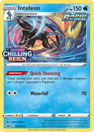Inteleon - SWSH113 (Prerelease) - SWSH113/null [SWSH: Sword & Shield Promo Cards] Holofoil